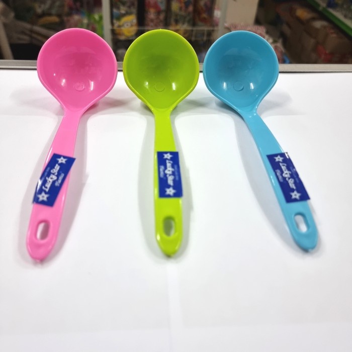 Erus Kuah Plastik SMALL Lucky Star Irus Sendok Soup Neo S Panjang 18cm