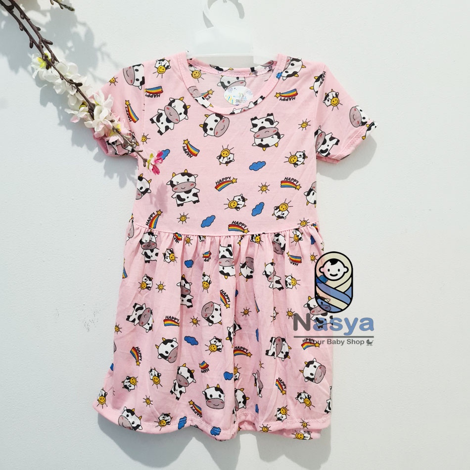 [N-107] Baju Bayi New Born Kombinasi / dress sehari-hari anak perempuan (0-6 bulan)