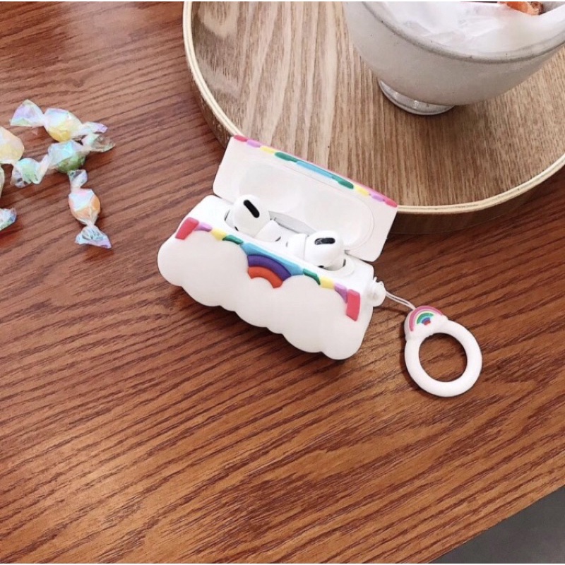 case airpods case murah rainbow pelangi WARNA WARNI imut lucu simple