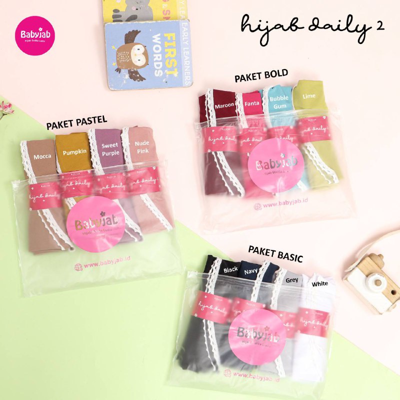 Babyjab Hijab Daily 2 Anak Perempuan Lucu Polos - Baby Jab Jilbab Harian Murah Cantik Usia 0 1 2 3 4 5 6 7 Tahun