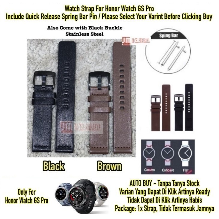 Tali Jam Tangan Watch Strap Honor Watch GS Pro - Modern Leather Kulit