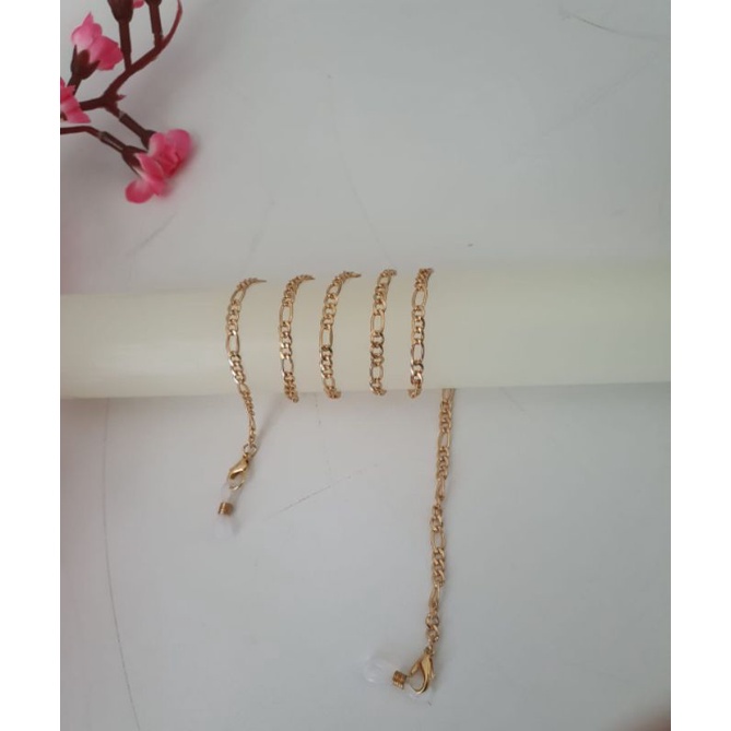 Rantai  Masker Fashion / Kalung Masker Gold