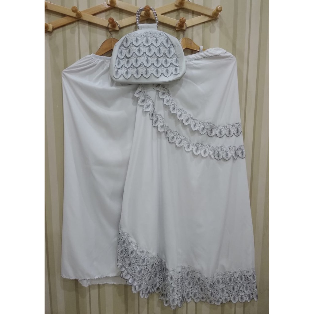 MUKENA MEWAH PUTIH BORDIR