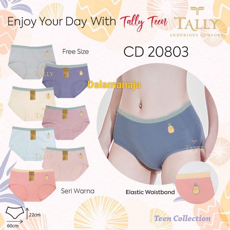 TALLY Celana dalam Wanita Katun 20803 free fit to L-XL Teen Collection