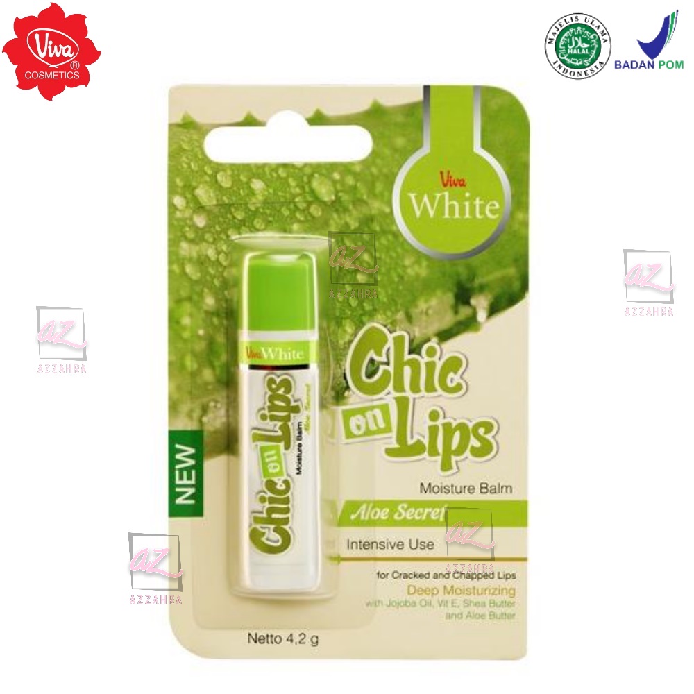 Viva Chic On Lips Lip Balm Pelembab Bibir Moisture Jojoba Oil, Aloe UV Filter Vit E 4.2g