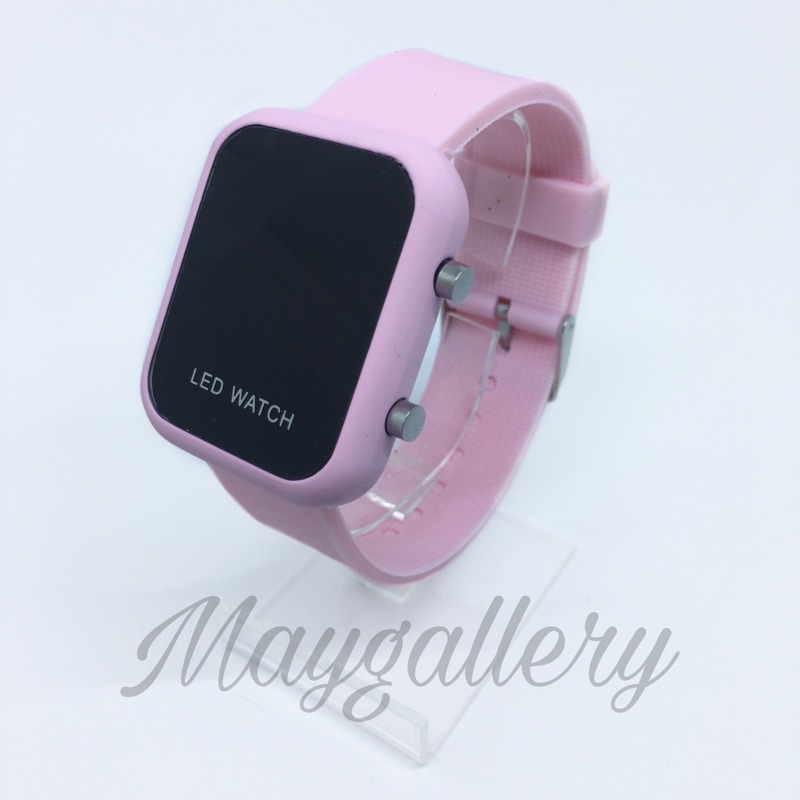 Jam Tangan Led Watch (Free Gift)-Babypink