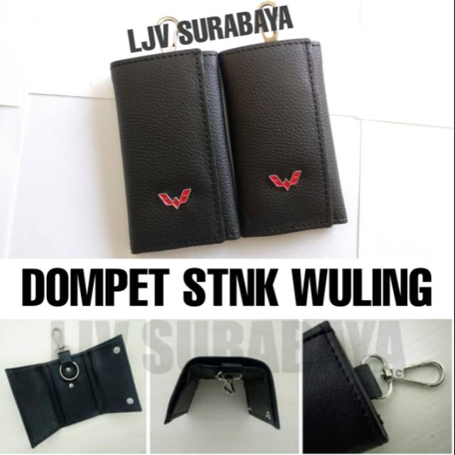 DOMPET STNK WULING GANTUNGAN KUNCI DOMPET MOBIL KULIT LOGO WULING