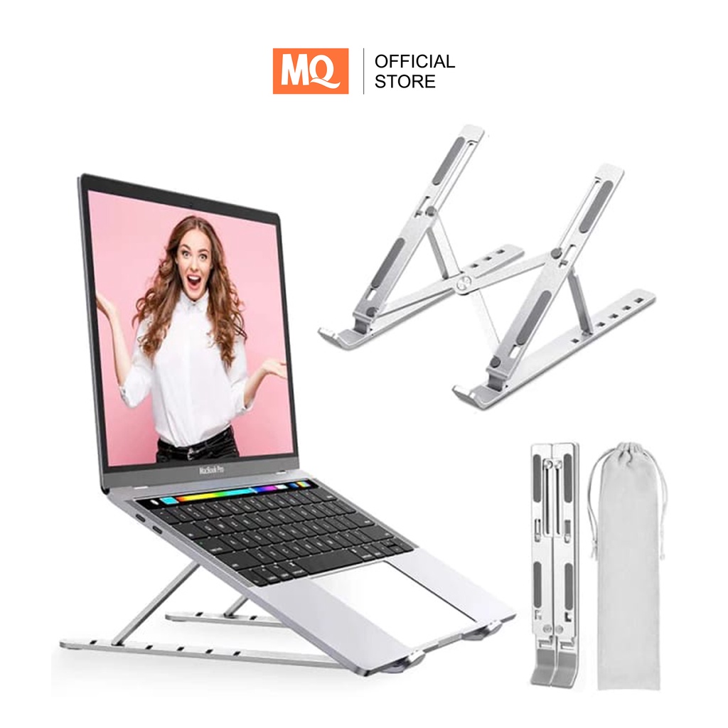 MQ Laptop Stand Holder Portable Aluminium Multifungsi Anti Slip Untuk Laptop/Notebook LS-001