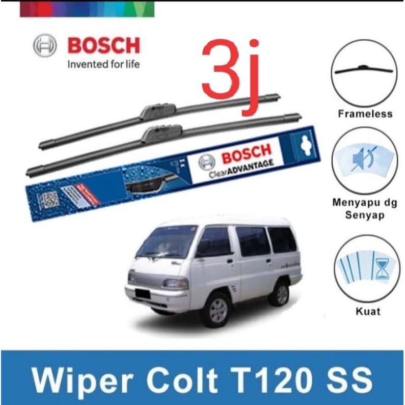 Bosch sepasang wiper kaca mobil Mitsubishi Colt T120 ss Frameless Original Bosch  16-16