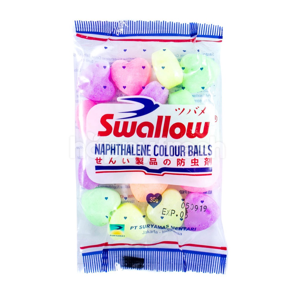 SWALLOW Naphthalene Disk Ball Warna Love Hati Kamper Kapur Barus 35 gr