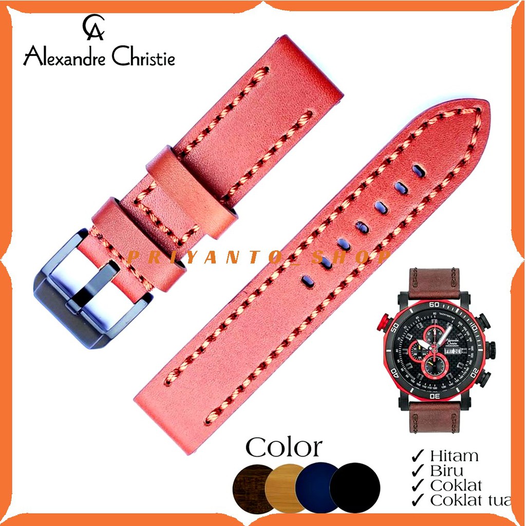 Strap Leathers AC 6308 Tali Jam tangan Kulit Alexandre Christie 6308