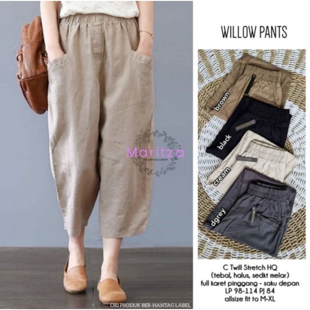 Willow Pants  KOREAN STYLE  Cotton Twill Premium