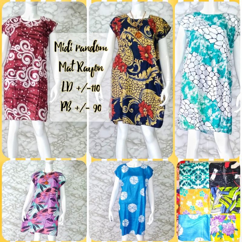 Daster Midi/Mini/Bali, Harga Reseller Warna Dan Motif Acak