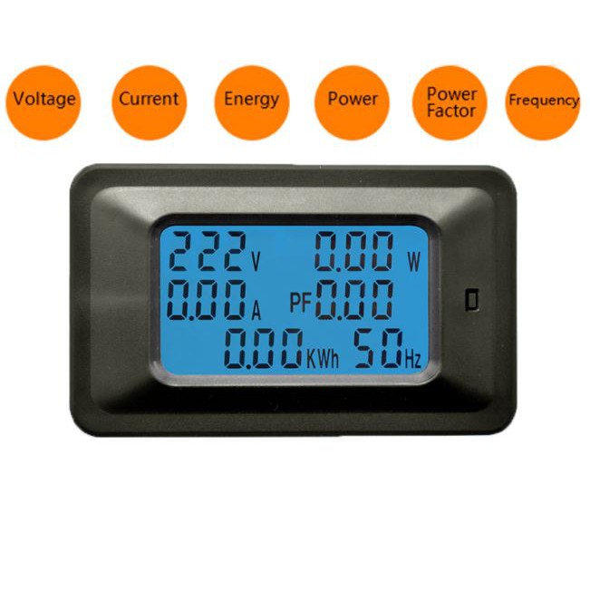 Voltmeter Ammeter Wattmeter Power Energy 6in1 AC 85-250V 20A