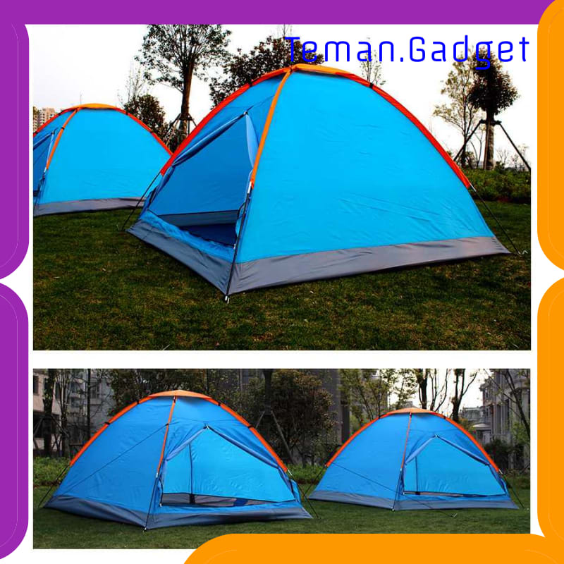 TG-ID061 TENDA CAMPING OUTDOOR TENT SINGLE LAYER 3-4 ORANG - AA12043