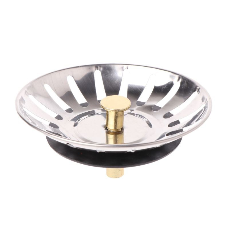 CRE  Kitchen Stainless Steel Basin Drain Dopant Sink Strainer Basket Waste Filter