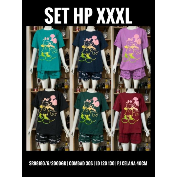 Setelan Eleven Twentytwo Baju Tidur Miki Mouse Piyama HP Pendek Anak Perempuan Remaja Wanita