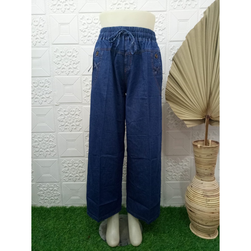 Celana Kulot Jeans Wanita NHM Bagus Adem Anti Begah