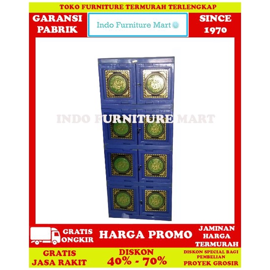 Lemari Pakaian Anak Container Plastik Akako Lemari Serbaguna 4 Susun