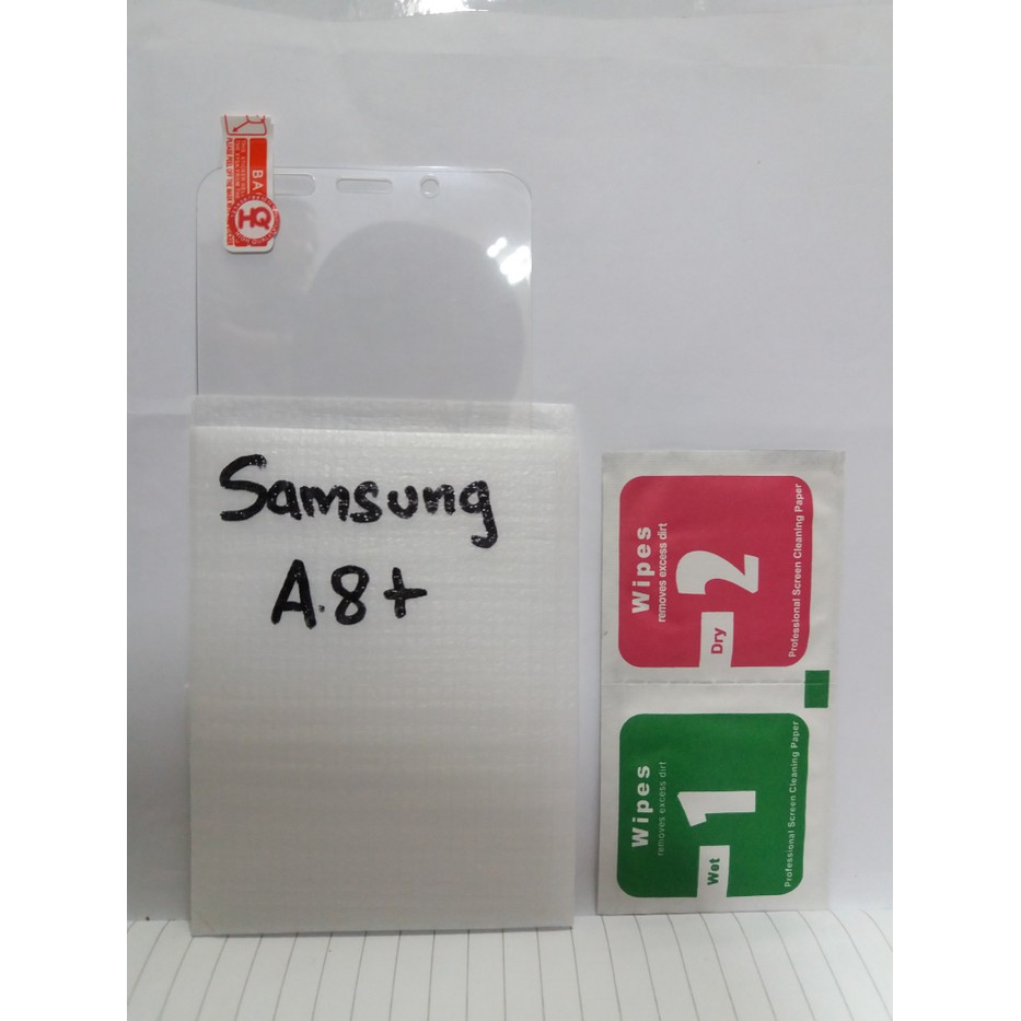 Tempered Gorilla Glass kaca Samsung A8+ A8 Plus murah meriah