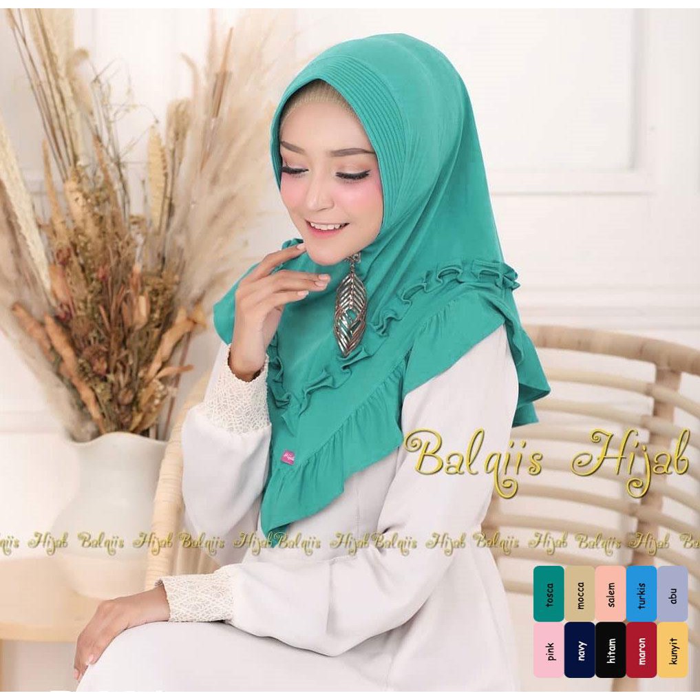 Mariela Jilbab Khimar Instan jilbab syari / jilbab murah / promo hijab terbaru / jilbab motif