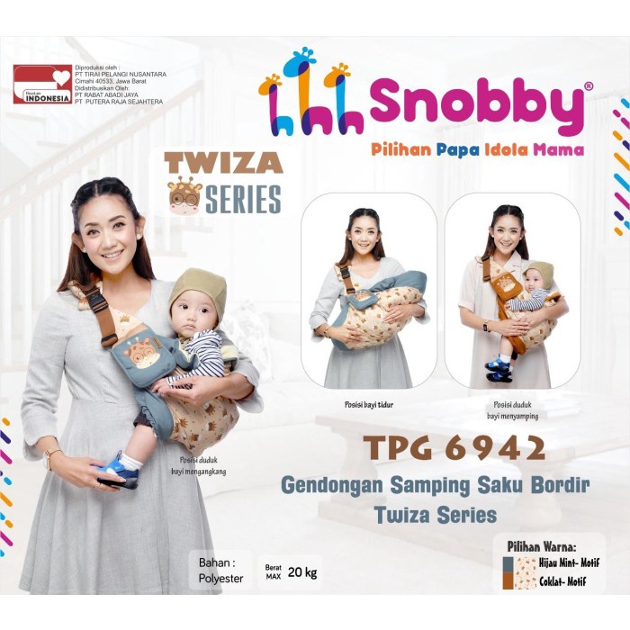 Gendongan Samping Bayi Snobby Mom Baby Joy Twiza TPG 6942 / Aurora MBG1022 / Happy Bubble TPG 2241