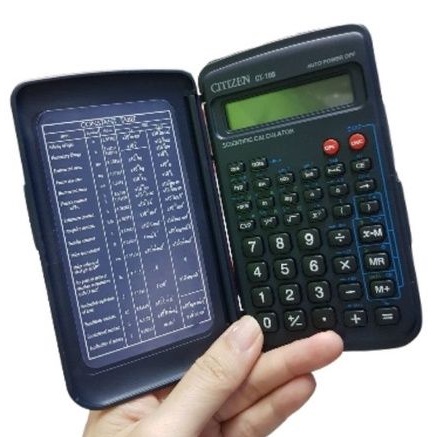 KALKULATOR CITIZEN CT-108 scientific calculator 10+2 digits trigonometric flip cover