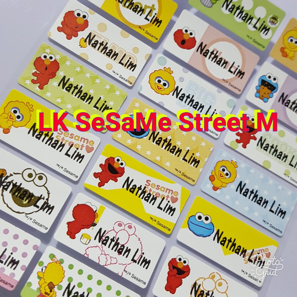 

label kain SESAME STREET ELMO untuk ditempel di baju bahan lentur awet tidak mudah lepas LABEL BAJU