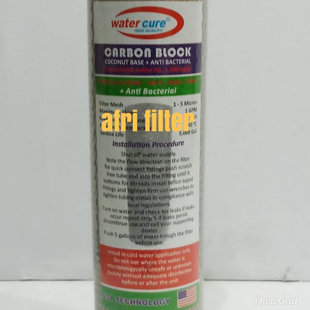 Watercure CTO 10&quot; antibacterial / Karbon Blok antibacterial