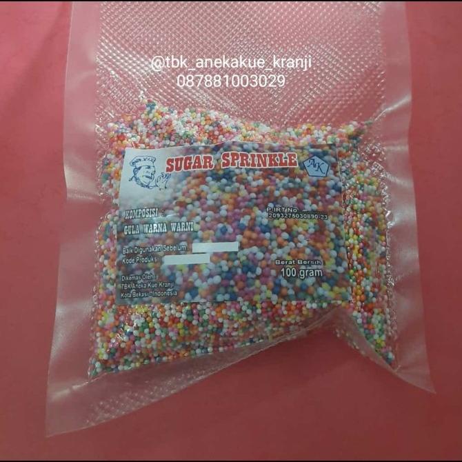 

~~~~~] Sugar Sprinkle/Gula Warna Warni/Trimit/Confetti/Hiasan Cup Cake 100 gr