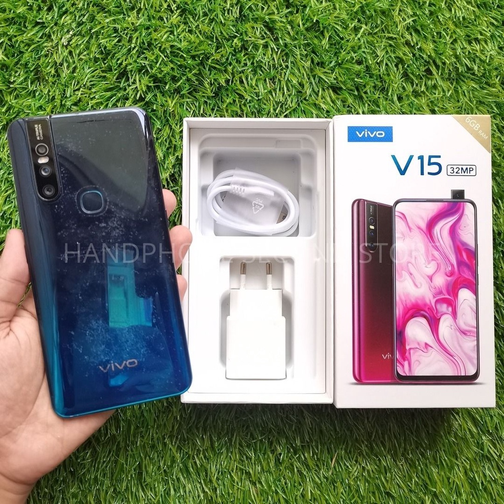 HANDPHONE VIVO V15 6/64GB FULLSET NO HEADSET SECOND SEKEN BEKAS MURAH-1