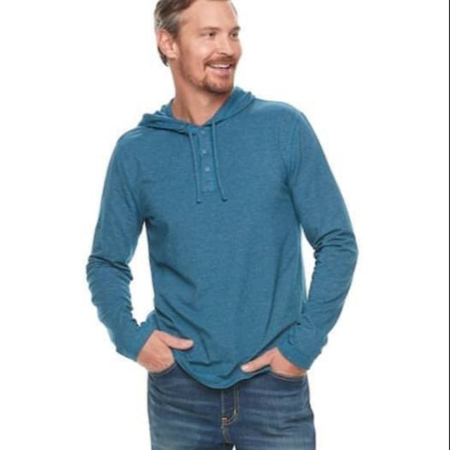 Jaket Casual Hoodie Henley SONOMA Flexwear material good for life blue