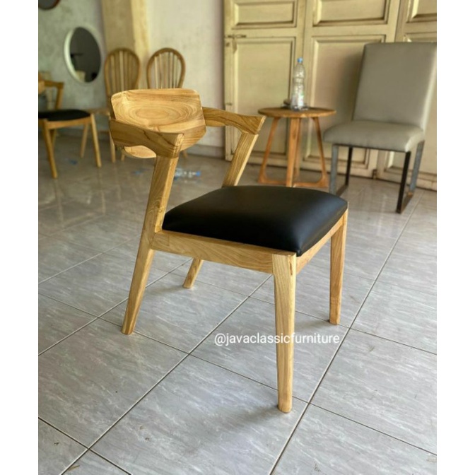 1 SET KURSI MEJA MAKAN HEROSIMA JOK RETRO / KURSI MAKAN CAFE RESTO MINIMALIS BAHAN KAYU JATI UKURAN 90x140cm-4
