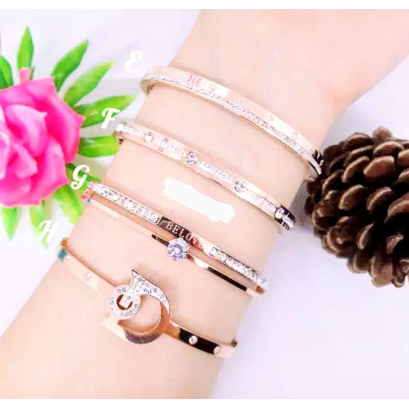 PERHIASAN FASHION WANITA GELANG TITANIUM E-H