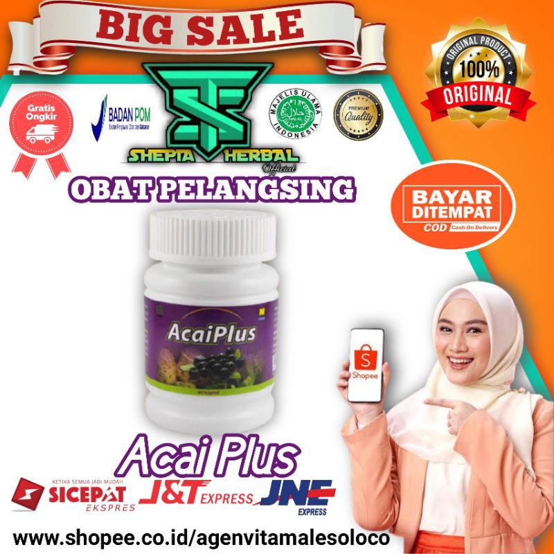 Acaiplus Acai Berry Pelangsing Nasa Tanpa Diet Original Herbal Alami