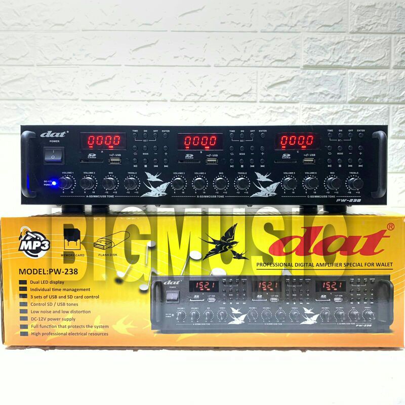 Amplifier Walet Dat PW 238 Original Time Digital Charger Aki - Mesin Panggil Walet
