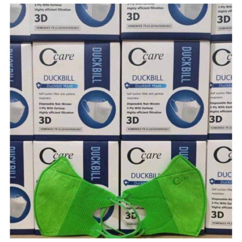 MASKER 3PLY DUCKBILL CCARE ISI50PCS,MASKER 3PLY DUCKBILL 3D OCARE