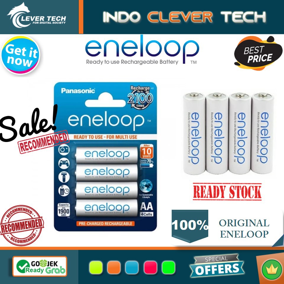 Panasonic Eneloop AA Isi 4 1900mAh up to 2100MAH