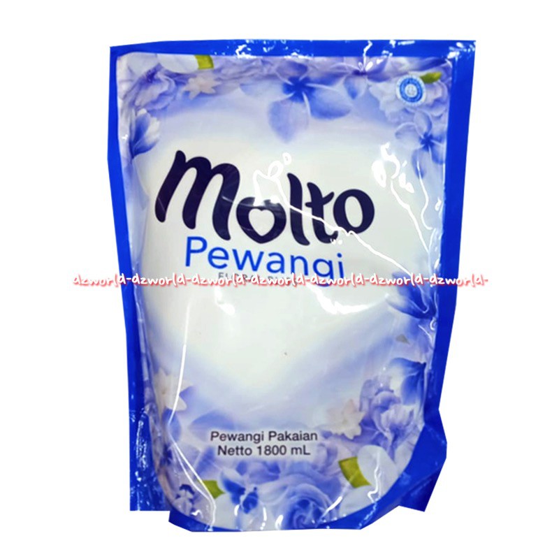 Molto Pewangi 1800ml Floral Bliss Flower Shower Pewangi Pakaian Softener Moltto Pink Biru Blue