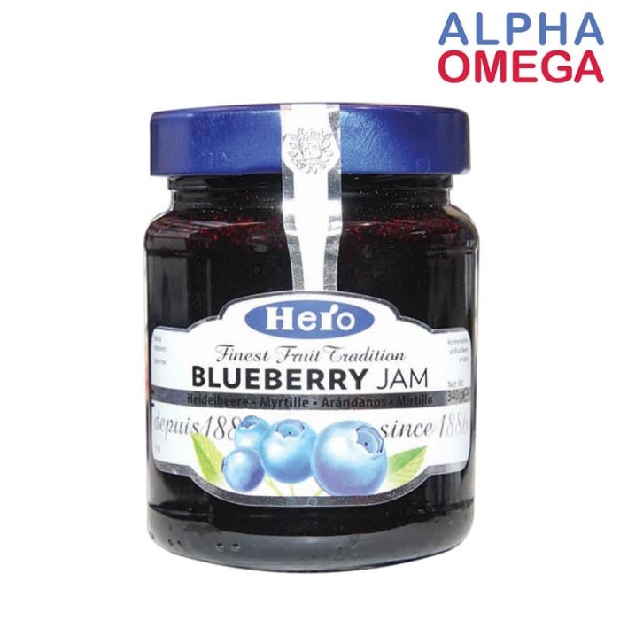 

HERO JAM BLUEBERRY SPREAD 340 GRAM - SELAI BLUEBERRY TOPPING