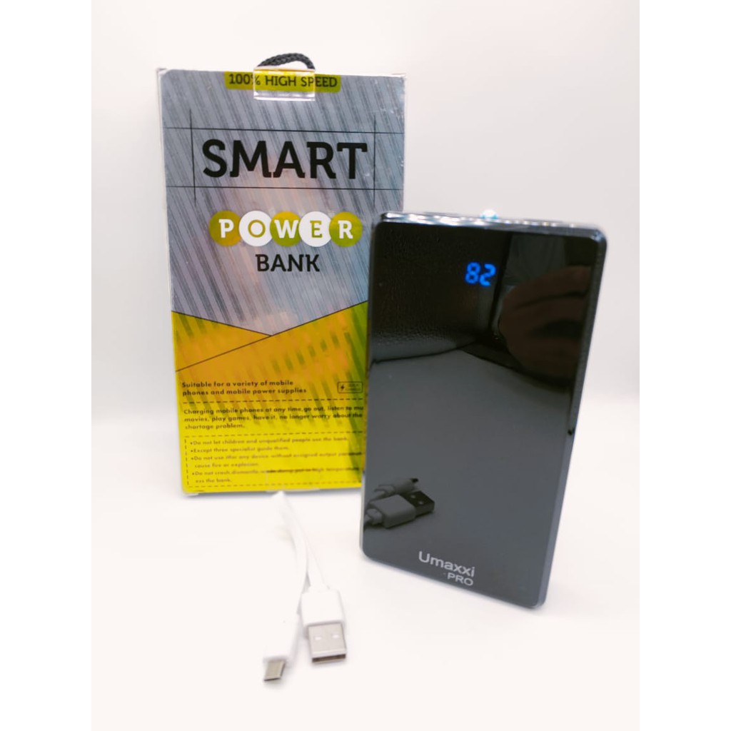 Powerbank Umaxx 7200mAh Dual Input Type C & Micro Usb Dual Output with LED Display Power Bank