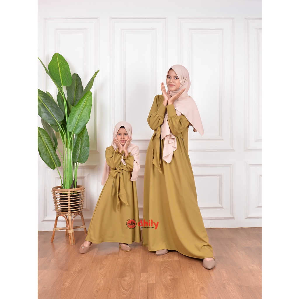 GAMIS ANAK,GAMIS DEWASA, GAMIS POLOS, GAMIS COUPLE LARISSA by dhilyhijab