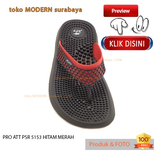 PRO ATT PSR 5153 HITAM MERAH sandal pria jepit karet murah anti air