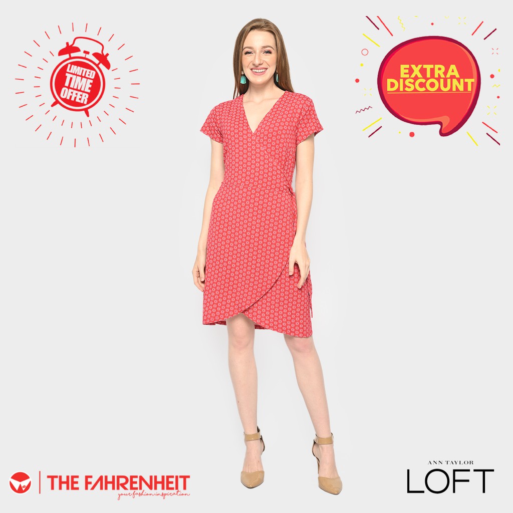 The-Fahrenheit Alicent Loft Short Sleeve Assymetrical Lightweight Kimono - Red