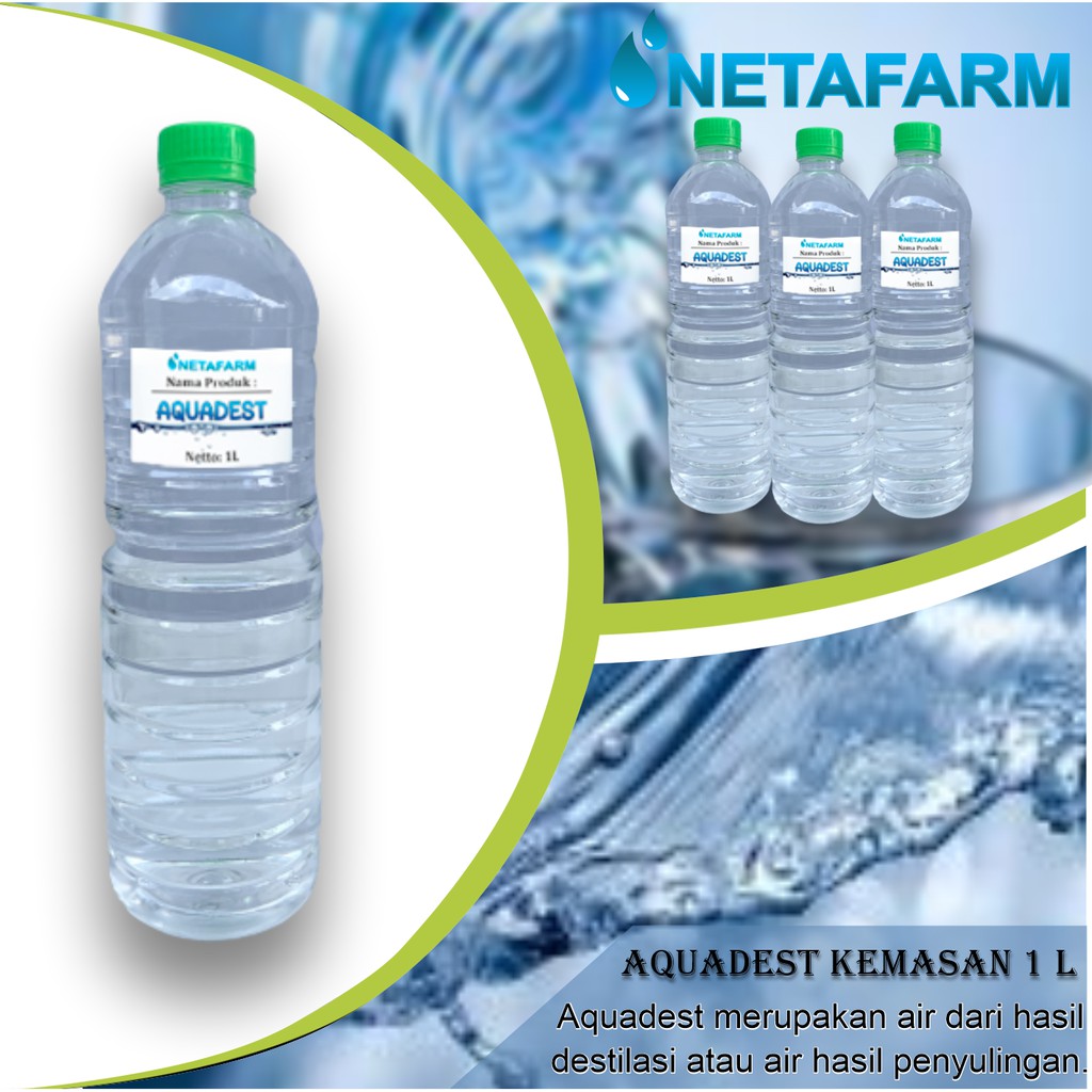 Aquadest Aquades Akuades Air Suling Distilled Water 1 Liter