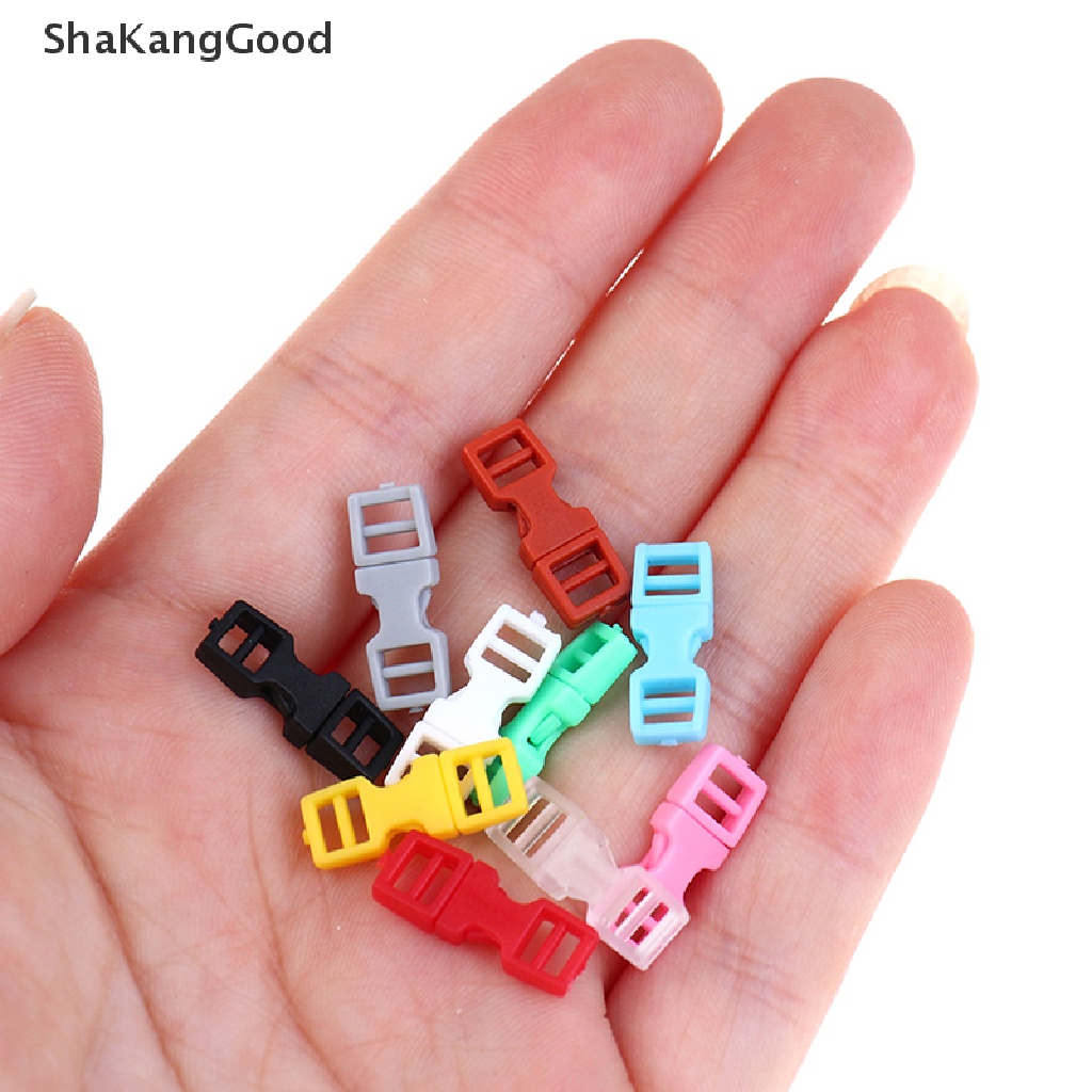 Skid 10pcs Gesper Mini Ukuran 4mm Untuk Aksesoris Tas Ransel / Gelang / Boneka DIY