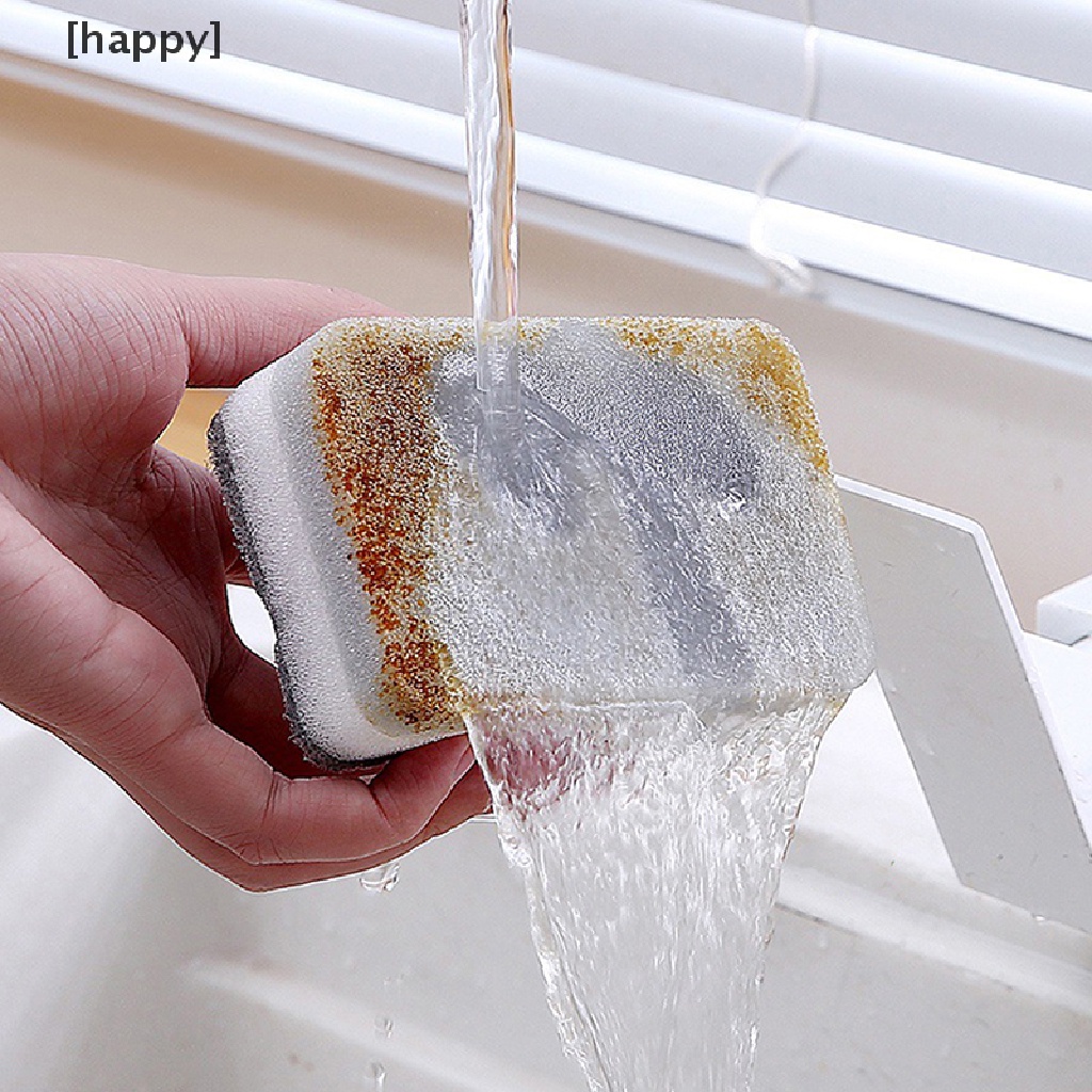 HA 10pcs Home Kitchen Dishwashing Sponge Cleaning Pad Sponge Cloth Scouring Pad ID