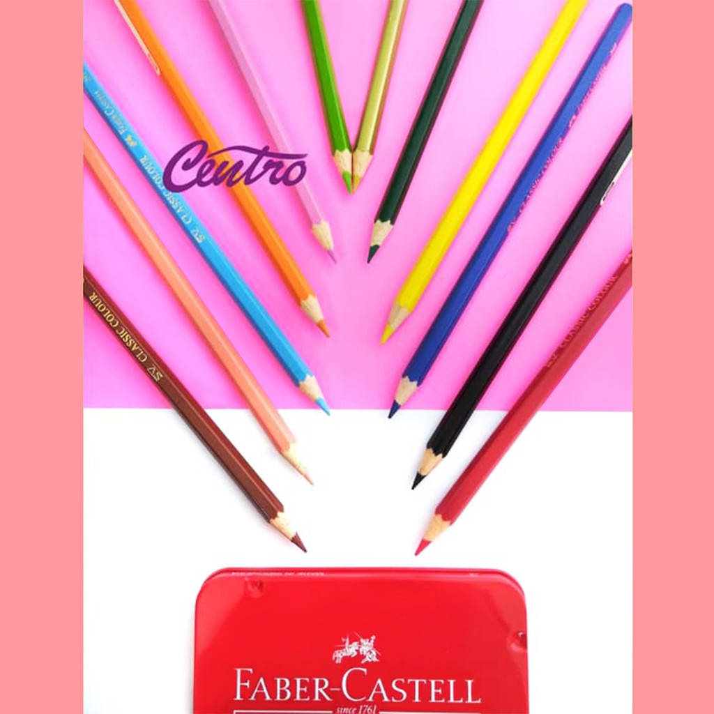 

Faber Castell 12 Classic Colour Pencil Pensil Warna Kemasan Kaleng (Tin Case)