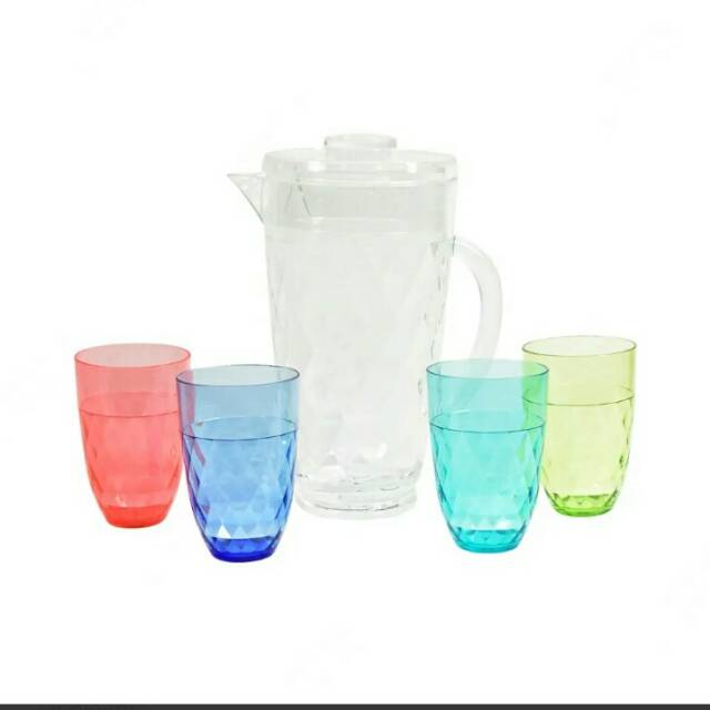Set Teko dan Gelas Plastik