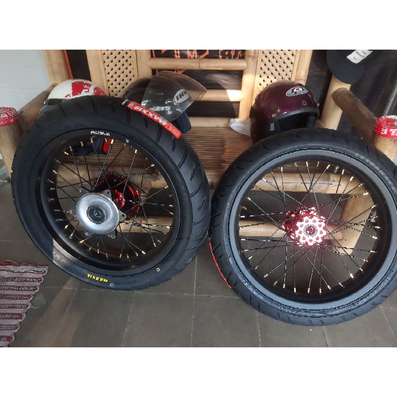 Banset CRF supermoto v rossi Tromol merah